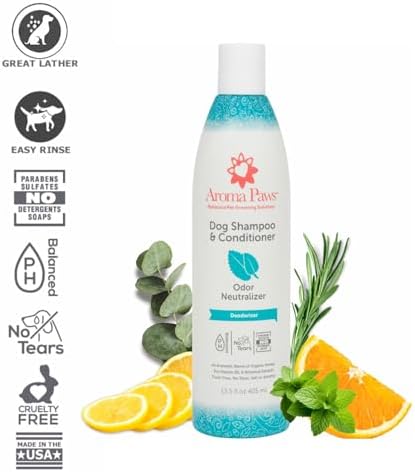 2-in-1 Dog Shampoo and Conditioner - Natural Deodorizing Formula Odor Neutralizer - Tearless Sensitive Skin Relief Wash for Dogs and Puppies - Sulfate and Paraben Free - 13.5 oz - Image 2