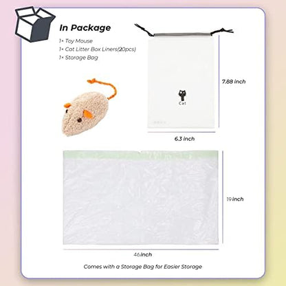 Cat litter Box Liners, 30 Count 46" x 19" XXL Heavy Duty Litter Tray Liner Bags with Drawstring for Extra Large Cat Litter Box - Image 4