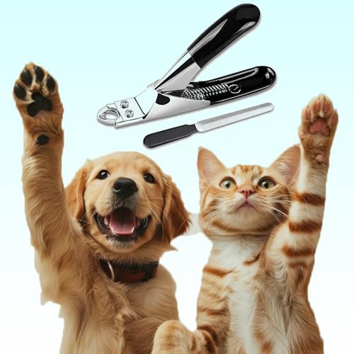 Dog Nail Clippers | Dog Nail Trimmer with Nail File and Safety Guard for Large Breed Dog | Injury-Free Grooming Tool for Pets (Black) - Image 5