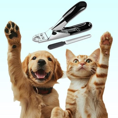 Dog Nail Clippers | Dog Nail Trimmer with Nail File and Safety Guard for Large Breed Dog | Injury-Free Grooming Tool for Pets (Black) - Image 5