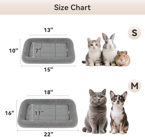 LESYPET Cat Bed for Indoor Cats, Cat Bed Curl Sleep Cushion with Raised Pillow Around, Washable Pet Mat for Cat/Rabbit/Hamsters, 15"×10" - Image 5