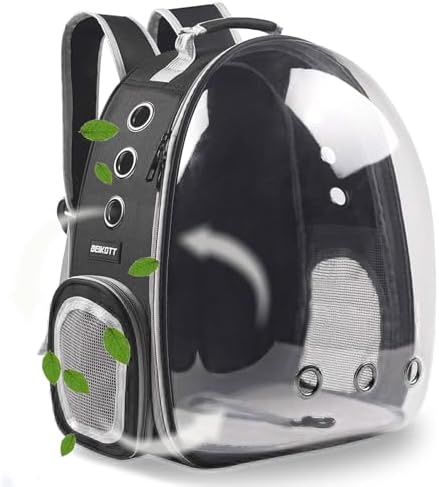 Cat Backpack Carrier Breathable Pet Travel Bag for Cats Dogs Bunny by BEIKOTT