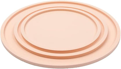 Waggo Habit Silicone Dog Placemat – Set of 2 Modern Heavyweight Silicone Dog Food Mats, Dishwasher Safe, Non-Slip, Solid Color – White (Large, 9")