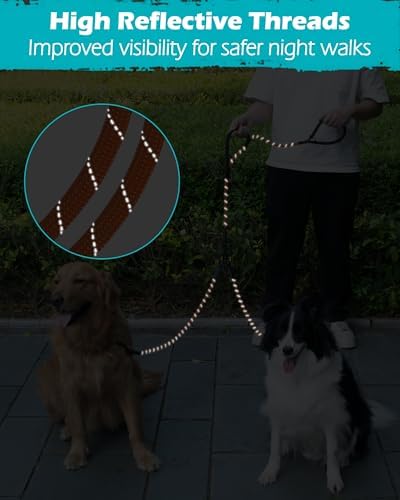 PetBonus Rope Double Dog Leash, No Tangle Dual Leash for Walking Two Dogs - Image 6