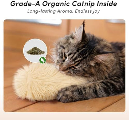 Catnip Cat Toys 4 Pack, Soft Cat Pillow Kicker Toys with Crinkle Sound, Interactive Cat Plush Toys for Indoor Cats and Kittens - Image 3