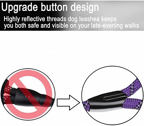Dog Leash,6 FT Heavy Duty Dog Leashes with Comfortable Padded Handle,Purple - Image 6