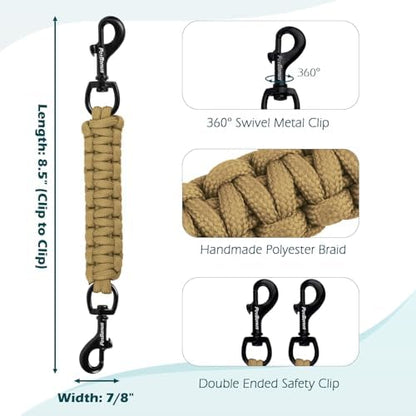 PetBonus Dog Collar Safety Clip, Handmade Prong Collar to Harness Connector - Image 2