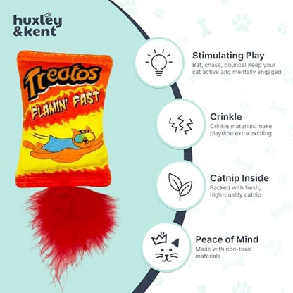Huxley & Kent Plush Crinkle Catnip Cat Toy, Treatos Snacks - Image 4