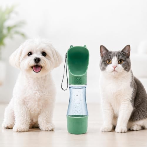 Portable Dog Water Bottle, Leak Proof Pet Water Dispenser for Walking, Travel, Hiking and Outdoor Use. Twist to Dispense Water. Twist Back to Lock in Spill proff. by Unknown