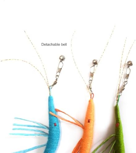 IUHKBH Shrimp Cat Toy Attachments, 3 PCS Simulation Insects Shrimp Refills Cat Toys Replacement for Indoor Cat Kitten Enrichment & Hunting - Image 4