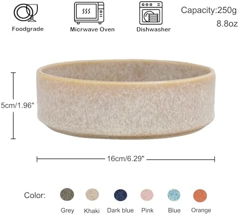 Ceramic Slow Feeder Bowl, 6.69 x 5.7 inches, Elevated Design with Paw Pattern, for Cats and Small Dogs (Khaki) - Image 4