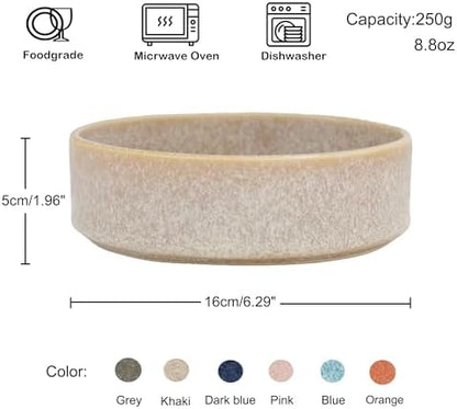 Ceramic Slow Feeder Bowl, 6.69 x 5.7 inches, Elevated Design with Paw Pattern, for Cats and Small Dogs (Khaki) - Image 4