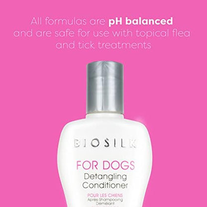 BioSilk for Dogs Silk Therapy Detangling Conditioner, 12 Fl Oz, 6-Pack - Image 3