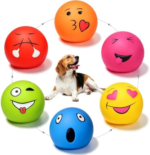 HOLYSTEED Squeaky Dog Toys for Medium Dogs, Round Latex Squeaky Balls 2.3" by HOLYSTEEDDogFunMaker