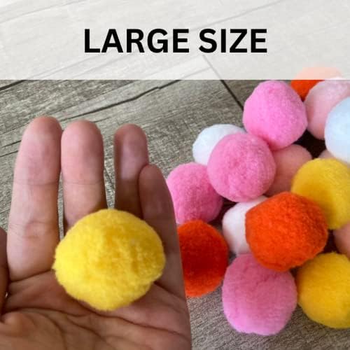 Premium Soft Pom Pom Balls for Kittens - Lightweight, Interactive, Assorted Colors - Plush Toy Balls for Kitten Training and Play - Pet Products for Cats (1.6 Inches 20 Balls) - Image 2