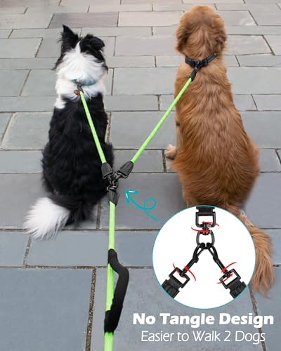 PetBonus Rope Double Dog Leash, No Tangle Dual Leash for Walking Two Dogs - Image 3