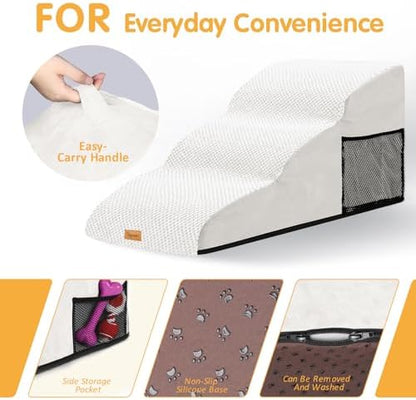 Topmart High Density Extended Foam Dog Ramp&Steps 3 Tiers,15.7" High - Image 4