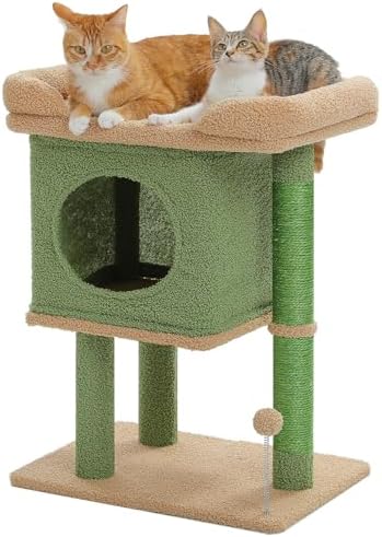 PAWZ Road 26”Cat Tower Cactus Cat Tree for Small Space by PAWZRoad