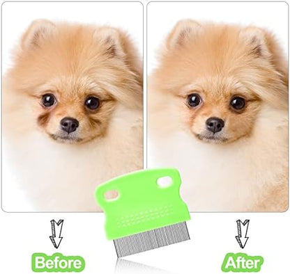 Boao 5 Pcs Dog Eye Comb Tear Stain Remover Grooming, Green, Black - Image 4
