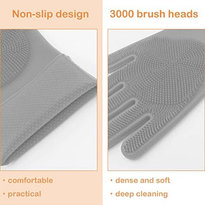 Silicone Pet Grooming Gloves Dog Washing Gloves for Bathing Massaging - Image 3