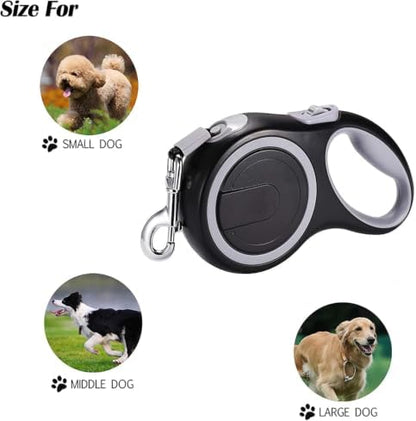 Retractable Dog Leash, EC.TEAK 26 Foot Dog Walking Leash for Medium Large Dogs up to 110lbs, One Button Break & Lock, Heavy Duty No Tangle. Large - Image 5