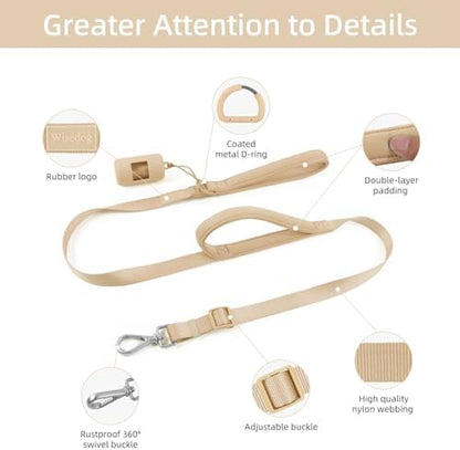 Wisedog Two Handles Dog Leash, Sand Color, M 4.2-5 ft - Image 4