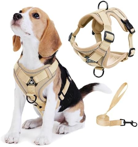 Dog Harness Small Sized Dog Pet Vest with Leash Set Camel S by Unknown
