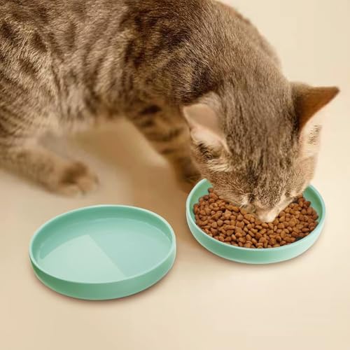 Ceramic Cat Bowls,Shallow Cat Dishes for Food and Water, 6 inch Matte Finish Wide Cat Food Bowl,Whisker Fatigue Free Pet Puppy Kitten Bowl Set of 3,Dishwasher Safe - Image 7