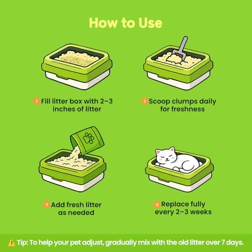 Natural Cassava Cat Litter,Odor Control Dust-Free,Advanced Clean Paws Multi Cat Clumping Litter,Kittens and Sensitive Cat Liter,Mixable with Crystal Litter and Various Litter - Image 4