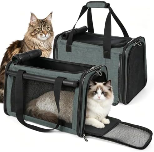 YUDODO 2 Packs 25 lbs Soft Sided Pet Carrier for Large Cat & Small Dog - Image 4