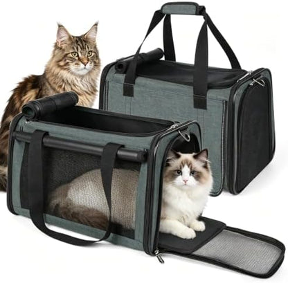 YUDODO 2 Packs 25 lbs Soft Sided Pet Carrier for Large Cat & Small Dog - Image 4