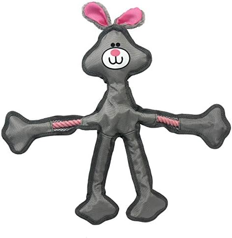 Multipet 43324-1 Skele-Ropes Animals Toy, Rabbit, 15", White by Multipet