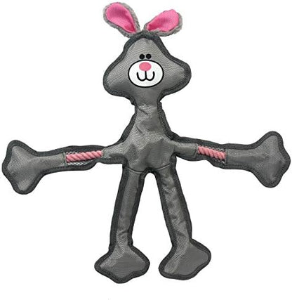 Multipet 43324-1 Skele-Ropes Animals Toy, Rabbit, 15", White by Multipet