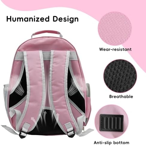 Cat Backpack, Airline Approved Bubble Carrying Bag for Small Medium Dogs Cats, Space Capsule Pet Carrier Dog Hiking Backpack Travel Carrier (Pink) - Image 4