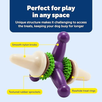 PetSafe Busy Buddy Jack - Treat Holding Dog Chew Toys - Helps Clean Teeth - Vanilla Scented Rubber for Strong Chewers - Treat Refills Included - Interactive Dog Toy Keeps Dogs Busy - Purple, Large - Image 4