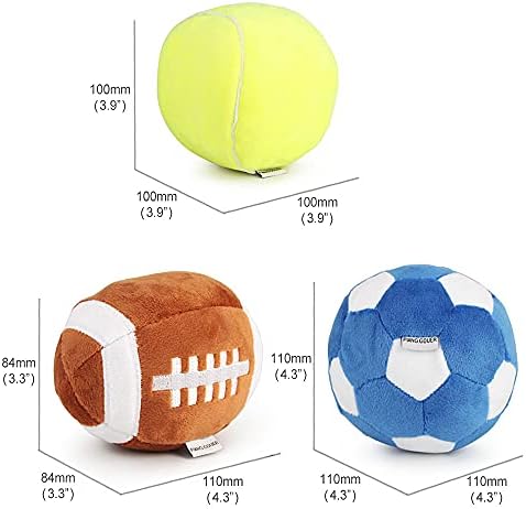 Dog Soccer Ball 3 Pack Squeaky Toy for Small Medium Dogs - Image 3