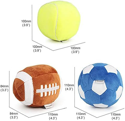Dog Soccer Ball 3 Pack Squeaky Toy for Small Medium Dogs - Image 3