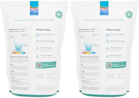 PrettyLitter Health Monitoring Cat Litter, Calm Aloe, 2-Pack, 6 lb. Bags - Image 2