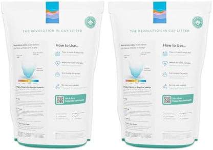 PrettyLitter Health Monitoring Cat Litter, Calm Aloe, 2-Pack, 6 lb. Bags - Image 2