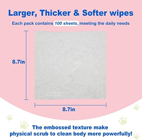 DR.EASY Super Caring Pet Wipes 100ct for Dogs and Cats, Cleans Ears, Face, Butt, Body and Eye Area – Convenient, Ideal for Home or Travel - Image 2
