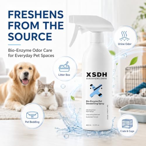 Pet Odor Deodorizing Spray, Bio-Enzyme Stain & Strong Odor Eliminator Spray for Dog Cat Pee Urine Pop, No-Rinse Air Freshener Spray for Smelly in Beds, Sofa, Carpet, Upholstery in Home & Car, 400ml - Image 2
