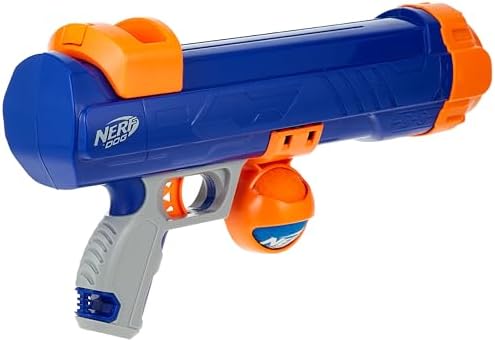 Nerf Dog Tennis Ball Blaster Dog Toy Blue/Orange, 16 Inch Compact Blaster with 1 Ball - Image 5