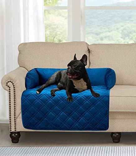 Brilliant Sunshine Dark Blue Velvet Dog Sofa Slipcover, Medium by BrilliantSunshine