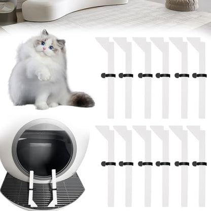 Foams Compatible with Els Pet Litter Box, 12-Pack White EVA Anti-Spill Strips, Precision Laser-Cut Seal for Self-Cleaning Cat Litter Box to Prevent Litter Spilling by Chanvoo