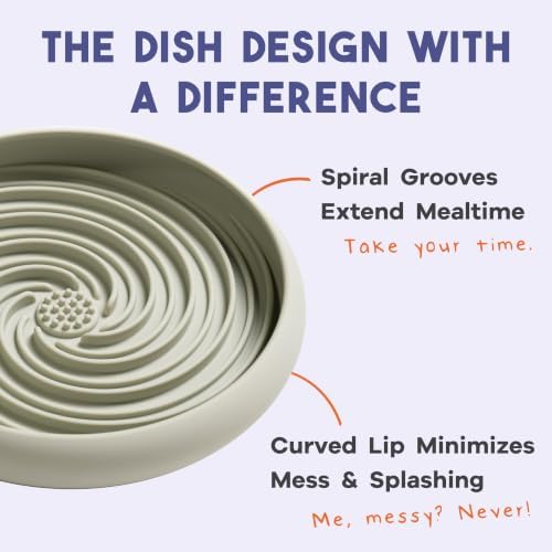 Large Lick Dish - Silicone Lick Mat + Slow Feeder for Cats & Dogs (Sage) - Image 5