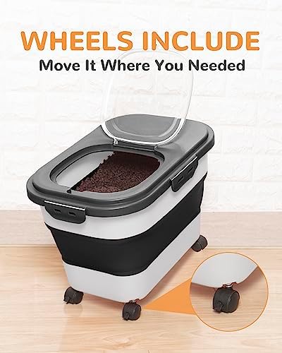 20-23 Lbs Dog Food Storage Container Airtight,Collapsible Pet Food Storage - Image 6