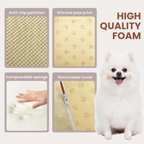 Dog Stairs for Small Dogs, High Density Foam Dog Steps, Extra Wide Non-Slip Pet Ramp for High Beds Or Couch, Soft Doggie Ladder for Dogs Injured, Older Pets, Small Cats - Image 4