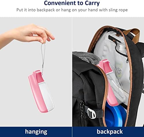 WePet Foldable Portable Dog Water Bottle Puppy Water Dispenser with Drinking Feeder, 19 OZ, High-Temperature Resistant Leak Proof for Pets Outdoor Walking, Hiking, Travel, Food Grade Plastic BPA Free - Image 6