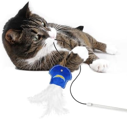Pets First NFL Los Angeles Chargers Team Jersey Wand with CAT NIP, Cat Toy Jersey Shaped Plush Teaser Toy for Cats & Kittens - Interactive Pet Toy for Play & Exercise - Image 3