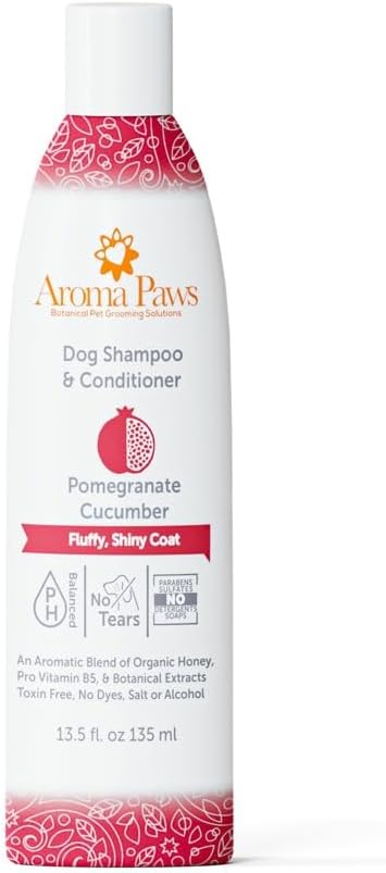 Dog Shampoo and Conditioner - Aromatic Tearless Shampoo for Cleansing, Grooming, and Conditioning - Moisturizing Anti Itch Shampoo for Dogs and Puppies - Pomegranate Cucumber 13.5 oz - Image 3